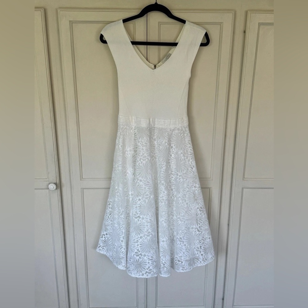 Ted Baker White Knit Off Shoulder Dress